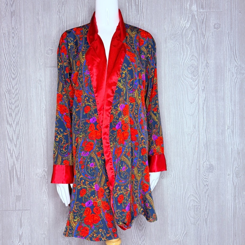 Vintage 90s retro Victoria’s Secrets gold label dressing robe  Nighty lingerie